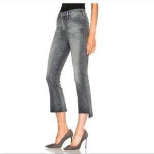 MOTHER Insider Crop Step Fray Gray Size 25